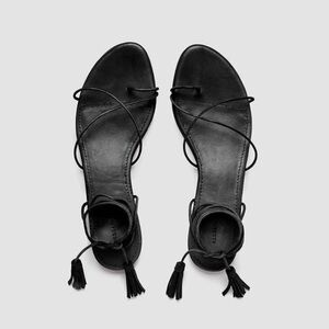 AllSaints Black Sandals- Size 38